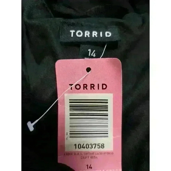 Torrid Black Laceup Dress Corset Babydoll Tulle Goth Steampunk Victorian - Picture 9 of 15